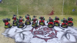 Blood Bowl Orcs from behind